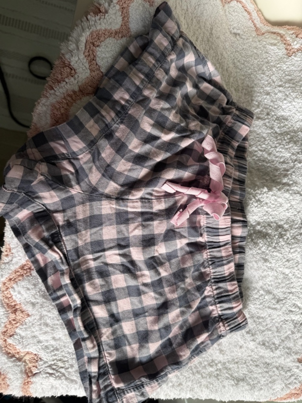 Pink and Gray Plaid Victoria secrets Lounge Shorts